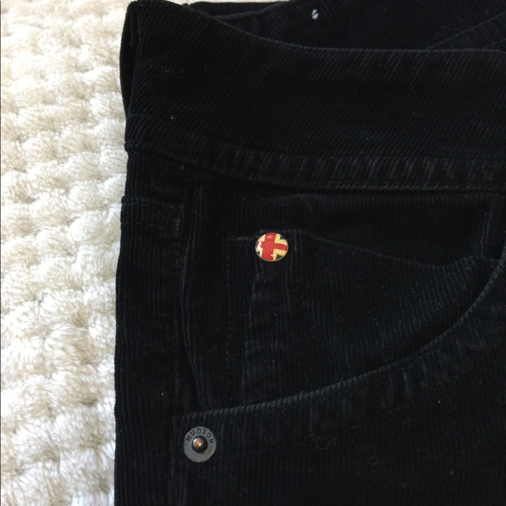 HUDSON Black Corduroy Women Sz 30 BootCut USA Made